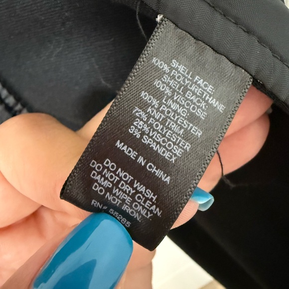 Black faux Leather Moto Jacket with Silver Hardware - Picture 8 of 14